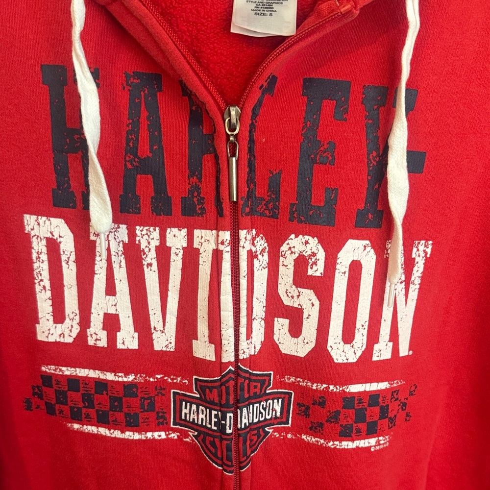 Harley-Davidson Red Hoodie Jacket - Picture 3 of 6